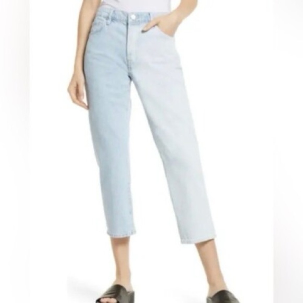 FRAME Le Slouch Crop Split screen Jean Size 25